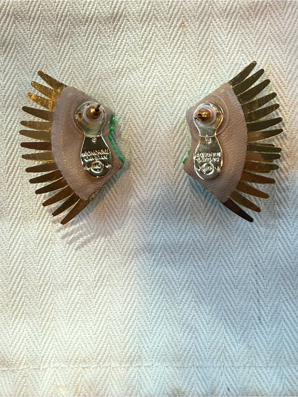 Mignonne Gavigan Mini Madeline Earrings in Limited Edition Lime Gold - Picture 6 of 11